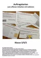 Vorschau - Aufgabenkarten - Aufgabenkarten zur Lektürearbeit - Deckblatt