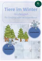 Vorschau - Spiele - Tiere im Winter I Würfelspiel - Deckblatt