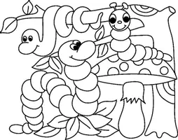 Aperçu - Matériel pour travaux manuels / dessin - Coloriage Chenille - Page 3