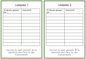 Vorschau - Aufgabenkarten - Lesepass Eule - Seite 2