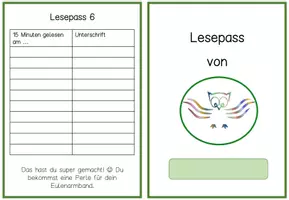 Vorschau - Aufgabenkarten - Lesepass Eule - Seite 3