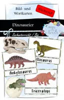 Vorschau - Bildkarten - Dinosaurier: Bild- und Wortkarten (wachsend) - Deckblatt