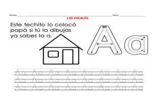 Vista previa - Unidades / Secuencias / Situaciones de Aprendizaje - TRAZANDO VOCALES - Portada