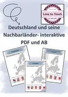 Vorschau - Arbeitsblätter - Interaktive PDF Deutschland und seine Nachbarländer - Deckblatt