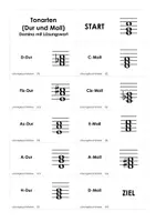 Vorschau - Stationenlernen - Akkorde (Dur und Moll) - Karteikarten, Domino, Paare finden - Deckblatt