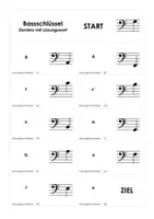 Vorschau - Spiele - Bassschlüssel - Karteikarten, Domino, Paare finden - Deckblatt