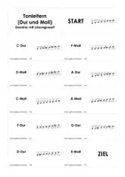 Vorschau - Spiele - Tonleitern (Dur und Moll) - Karteikarten, Domino, Paare finden - Deckblatt