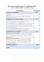 Vorschau - Merkblätter - Bewertungsbogen Projektarbeit in Gruppenarbeit - Seite 2