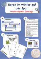 Vorschau - Unterrichtsreihen - Tieren im Winter auf der Spur (Materialpaket - analog-) - Deckblatt