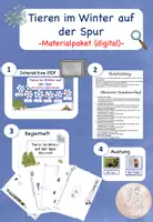 Vorschau - Unterrichtsreihen - Tieren im Winter auf der Spur (Materialpaket -digital-) - Deckblatt