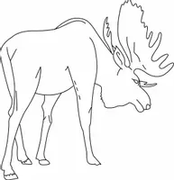 Aperçu - Matériel pour travaux manuels / dessin - Coloriage Élan - Page 2