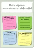 Vorschau - Mal- und Bastelvorlagen - Bastelvorlage personalisierte Klebezettel - Deckblatt