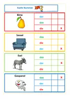 Vorschau - Stationenlernen - Grundwortschatz Klasse 1 - Bestimmter Artikel - 30 Klammerkarten - Begleiter - Grundwortschatz Deutsch Klasse 1 - Seite 3