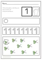 Vorschau - Arbeitsblätter - Zahlen von 1-10 üben, schreiben, abzählen, einkreisen - Seite 2