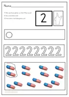 Vorschau - Arbeitsblätter - Zahlen von 1-10 üben, schreiben, abzählen, einkreisen - Seite 3