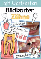 Vorschau - Präsentationen/Tafelbilder - Zähne - Bildkarten & Wortkarten - Tafelmaterial für die Unterrichtsreihe - Deckblatt