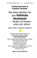 Vorschau - Anderer Materialtyp - Das kleine Büchlein für eine fröhliche Herbstzeit - Herbst mit Kindern unter drei Jahren. U3 - Seite 1
