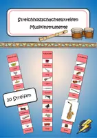 Vorschau - Stationenlernen - Streichholzschachtelstreifen Musikinstrumente - Deckblatt