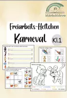 Vorschau - Arbeitsblätter - Freiarbeits-Heftchen Karneval (Klasse 1) - Deckblatt