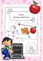 Vorschau - Fördermaterial/Inklusion - Apfelquarkbällchen Rezept - Gesunde Ernährung - - Deckblatt