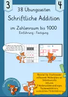 Vorschau - Unterrichtsreihen - Einführung schriftliche Addition Wochenplan Rechenmalblatt Klasse 3 - Deckblatt