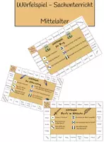 Vorschau - Spiele - Würfelspiel - SU - Mittelalter: Burgen, Ritter und Berufe - Deckblatt