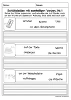 Vorschau - Arbeitsblätter - Schüttelsätze zweiteilige Verben - Seite 2
