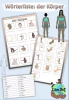 Vorschau - Arbeitsblätter - Materialpaket Wortschatz „Kopf und Körper“ DaZ - Deckblatt