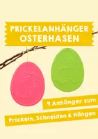Vorschau - Mal- und Bastelvorlagen - Prickelanhänger - Osterhasen - Deckblatt