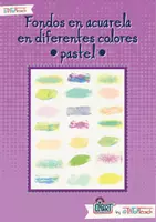 Vista previa - Elementos para la creación de materiales - Clipatrs • Fondos en acuarela en diferentes colores pastel - Portada