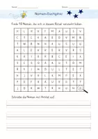 Vorschau - Arbeitsblätter - Nomen Suchgitter/Rätsel - Freebie - Seite 3
