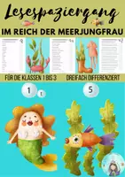 Vorschau - Arbeitsblätter - Lesespaziergang Im Reich der Meerjungfrau (Klassen 1 bis 3) - Deckblatt