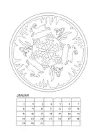 Vorschau - Mal- und Bastelvorlagen - Mandala-Kalender - Seite 3