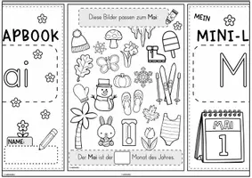 Vorschau - Unterrichtsreihen - Mini-Lapbook | Monat MAI - Seite 1