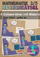 Vorschau - Interaktives Material - Titel Rechenrätsel bis 100 üben - Deckblatt