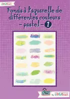 Aperçu - Cliparts/Visuels - Clipatrs • Fonds à l'aquarelle de différentes couleurs pastel •1• - Page de couverture