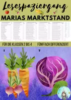 Vorschau - Arbeitsblätter - Lesespaziergang Marias Marktstand (Klassen 2 bis 4) - Deckblatt