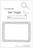 Vorschau - Arbeitsblätter - Arbeitsheft: Der Vogel (Klasse 1) - Seite 3
