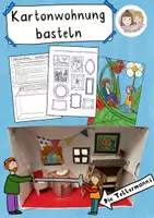 Vorschau - Stundenentwürfe - Räumliches Gestalten Kunst, Kartonwohnung basteln, fertige Kunststunde - Deckblatt