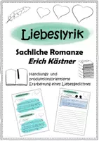Vorschau - Stundenentwürfe - Lyrik - Inhalt und Form zweier Gedicht kreativ erarbeiten - Deckblatt