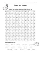 Vorschau - Arbeitsblätter - Suchsel Essen und Trinken (B1) Wortschatz – als PDF & Word - Seite 1