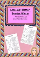 Vorschau - Arbeitsblätter - Lese-Mal-Blätter Gemüse Winter Klasse 1 und 2 - Deckblatt