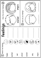 Vorschau - Arbeitsblätter - Worksheet feelings - Arbeitsblatt Gefühle - Deckblatt