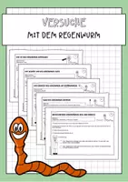 Vorschau - Arbeitsblätter - Versuche mit dem Regenwurm - Deckblatt