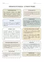 Vorschau - Arbeitsblätter - Vereinfachte Regeln Ultimate Frisbee + differenzierte Arbeitsblätter - Deckblatt