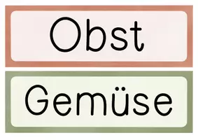 Vorschau - Unterrichtsreihen - Tafelmaterial Obst & Gemüse - 50 verschiedene Sorten - Bildkarten und Wortkarten - Seite 2