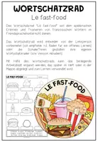 Vorschau - Arbeitsblätter - LE FAST-FOOD - Wortschatzrad (Französisch) - Seite 1