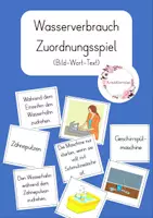 Vorschau - Spiele - Wasserverbrauch Zuordnungsspiel - Deckblatt