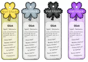 Vorschau - Anderer Materialtyp - Lesezeichen "Viel Glück" zum Abschied / Abschiedsgeschenk - Seite 3