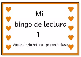 Vista previa - Unidades / Secuencias / Situaciones de Aprendizaje - Bingos de lectura vocabulario básico para el primer grado. - página 1